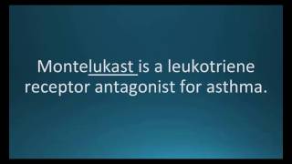 How to pronounce montelukast Singulair Memorizing Pharmacology Flashcard [upl. by Niai]