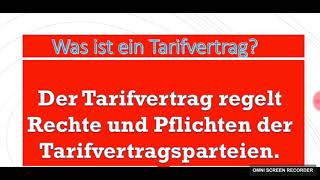 Was ist ein Tarifvertrag [upl. by Cristen]