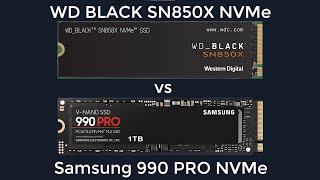 Samsung 990 PRO vs WD BLACK SN850X Bench Test  SSD M2 NVMe [upl. by Solenne]