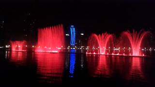 Projection on fountain AlMajaz Waterfront fountain [upl. by Bayless]