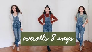 8 v simple ways to wear overalls  how to style [upl. by Katharina74]