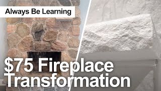 How to Paint A Stone or Brick Fireplace and Transform it for 75 [upl. by Amsa]