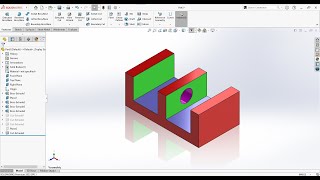 Solidworks Basic Extruded cut [upl. by Boswall369]