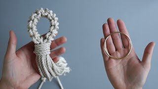 DIY Macrame No Ring Plant Hanger Tutorial How to Hang Your Plant Hangers Without a Ring Method 1 [upl. by Boarer641]