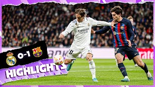 HIGHLIGHTS  Real Madrid 01 FC Barcelona  Copa del Rey  ElClásico [upl. by Natalina747]