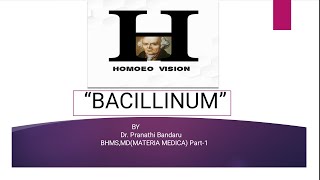 Bacillinum  Homoeopathic materia medica remedy discussion [upl. by Ntsyrk]