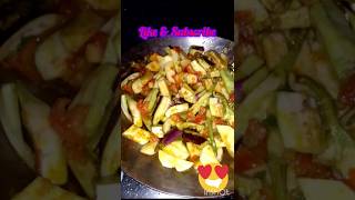 Aalu Began ki recipe 😀🤗🤤 youtube food indianfood aloobaingankisukhisabji [upl. by Eyoj]