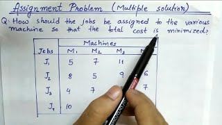 Lec30 Assignment Problem Hungarian Method  Minimization  For Multiple Solutions  In Hindi [upl. by Nnyladnarb904]