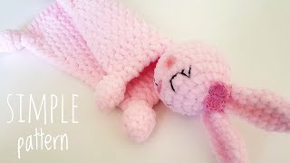 Crochet bunny lovey STEP by STEP [upl. by Nnylear802]