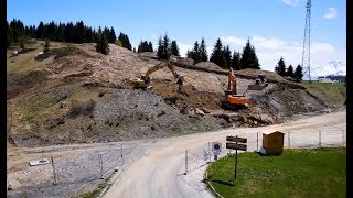 Construction du poste source électrique  Les Saisies 73  ENEDIS  Timelapse [upl. by Ailecec]