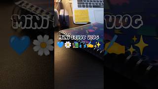 Mini Study Vlog 💙🌼📚✨ aesthetic studywithme studyvlog studyvibes [upl. by Anaujit]