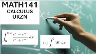 MAT141 UKZN  Area between curves  Volumes of solids  Area of surface of revolution  Arc length [upl. by Mezoff]