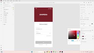 UIUX design with adobe xd application mobile for store ecommerce part 2 logins [upl. by Adnohsar]