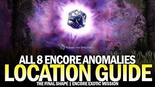 All 8 Temporal Anomalies in Encore Location Guide Epilogue Anomalous Voices Destiny 2 [upl. by Nirra]