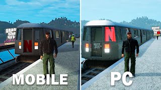 GTA Trilogy Definitive Edition PC vs Mobile  Graphics amp Details Comparison [upl. by Booth487]