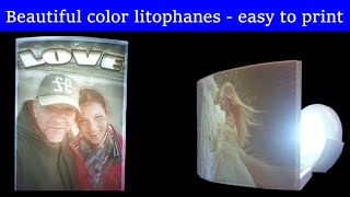 Lithophane 3D print with and without color [upl. by Laemsi]