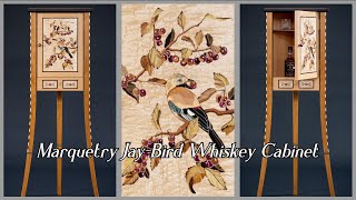 Making Marquetry  Jaybird whiskey cabinet [upl. by Ahsiemaj]