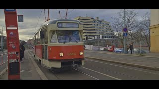 Czech Republic Prague tram 23 ride from Malovanka to Štěpánská [upl. by Nonnek512]