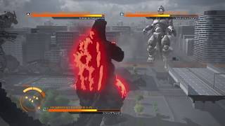 GODZILLA PS4  Burning Godzilla vs Kiryu vs Super MechaGodzilla [upl. by Ynohtnaleahcim]