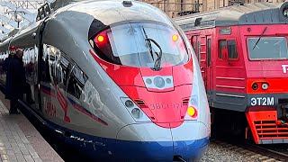 HIGHSPEED TRAIN St Petersburg  Moscow  Economy class [upl. by Yeslrahc]