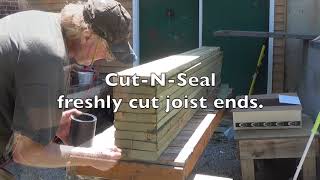 DIY Deck Part 5  Attaching Joists amp Beam to Stratton Brackets [upl. by Elizabet]