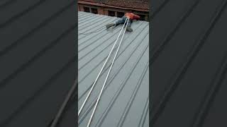 Construction process of color steel roof rain gutters [upl. by Festatus]