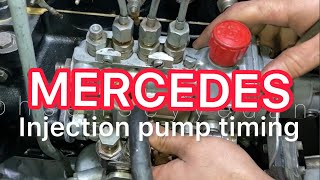 How to adjust and install OM615 injection pump MercedesBenz [upl. by Deys]