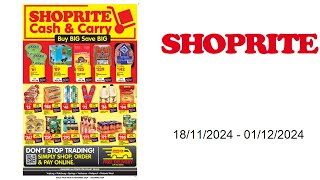 Shoprite specials ZA  18112024  01122024 [upl. by Halilad]