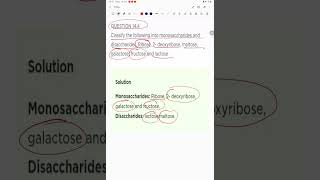 Classify the following into monosaccharides and disaccharidesRibose 2deoxyribose maltose galact [upl. by Floeter]