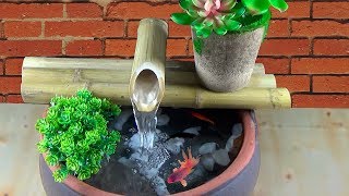 DIY BAMBOO WATER FOUNTAIN  How to Make WATER FOUNTAIN [upl. by Mehta]