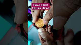 Cheapest Round Self inking Stamps 😀selfinkingstamp florastamp viral shorts [upl. by Arutak936]