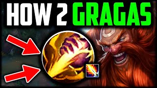 GRAGAS IS A BEAST  How to Gragas amp CARRY Best BuildRunes Gragas Jungle Guide Season 14 [upl. by Ashlan]