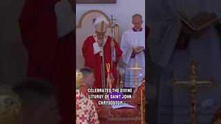 Pope Francis Celebrates Byzantine Liturgy in Slovakia [upl. by Denbrook42]