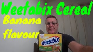 Weetabix BANANA Flavour cereal REVIEW [upl. by Leith]