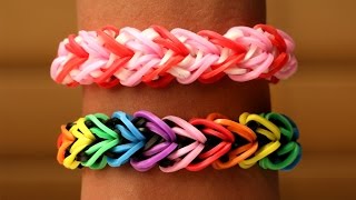 Rainbow Loom English  HEARTLET  Loom Bands easy how to DIY [upl. by Leehar]