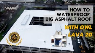 Waterproofing a Big Asphalt Roof with Lava 20  Short Video [upl. by Shari]