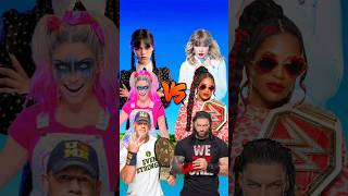 Wednesday Alexa Bliss John Cena vs Roman Reigns Taylor Swift Bianca Belair 🤬😈 wwe [upl. by Ellekcim470]