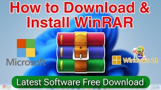 How to Download and install Latest WinRAR on Windows 11 🔗👍 [upl. by Budge]