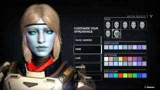 Destiny Beta  Female Titan Customization Options [upl. by Christel]