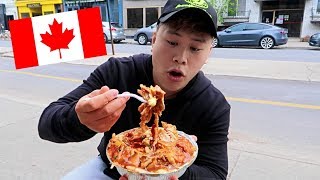 Asian Tries Canadian Poutine Taste Test POUTINE IN CANADA Who has the best poutine [upl. by Muhammad]