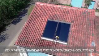 Perche Télescopique pour Panneaux Photovoltaïques amp Vitres [upl. by Wolfort478]