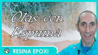 🌊 OLAS CON RESINA EPOXI con células o celdas efecto ESPUMA DE MAR 🏖️ con RESINA EPOXI O EPÓXICA [upl. by Harlen]