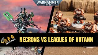 Leagues of Votann vs Necrons Warhammer 40k Battle Report 10th Edition [upl. by Nylirehs]