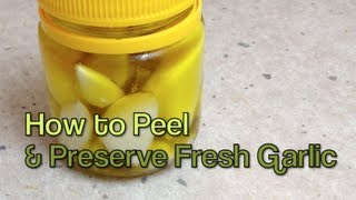 How to Peel amp Preserve Fresh Garlic cheekyricho [upl. by Barrada]