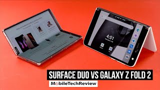 Microsoft Surface Duo vs Samsung Galaxy Z Fold 2 5G Comparison Smackdown [upl. by Gnep789]