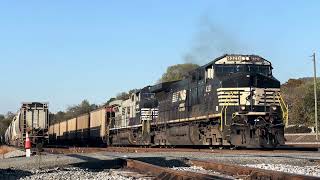 NS AC44C6M 4321 w Crimson Mane Leads Empty Coal 89725 on 102524 [upl. by Rokach]