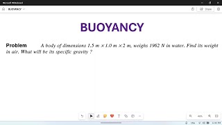 Buoyancy Numerical problem04 Weight of body in water and Air [upl. by Milson]