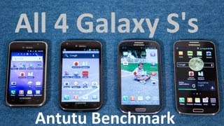 Samsung Galaxy S4 S3 S2 S1 Antutu Benchmark [upl. by Swihart]