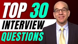 Top 30 Interview Questions  From a recruiters hiring playbook [upl. by Oijile]