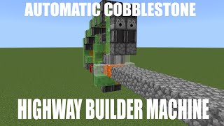 Minecraft Bedrock cobblestone highway redstone builder tutorial [upl. by Einot]